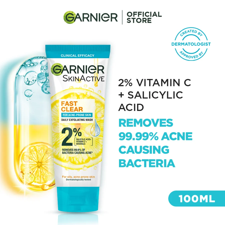 Garnier Fast Clear Face Wash, acne-prone skin